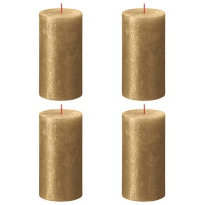 Bolsius stompkaars shimmer 130/68 gold a4