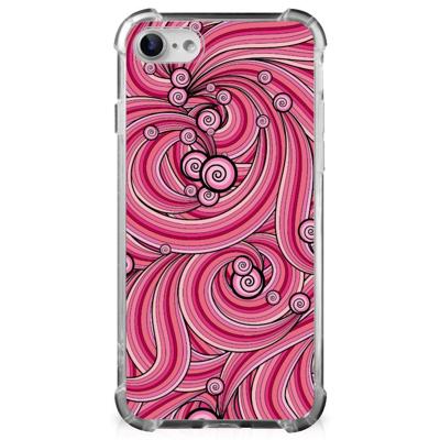 iPhone SE 2022/2020 | iPhone 8/7 Back Cover Swirl Pink iPhone SE 2022/2020 | iPhone 8/7 Back Cover Swirl Pink