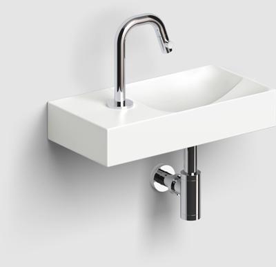 Clou Vale fonteinen keramiek fontein 38x19x7cm kraangat links Wit mat CL/03.02161.01.L