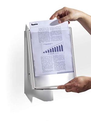 Durable Wandhouder | 10 zichtpanelen | zwart/grijs polyamide | met profielframef. | 1 stuk - 563122 563122 Durable Wandhouder | 10 zichtpanelen | zwart/grijs polyamide | met profielframef. | 1 stuk - 563122 563122