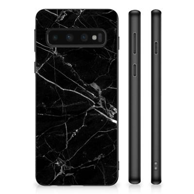 Samsung Galaxy S10 Gripcase Marmer Zwart - Origineel Cadeau Vader