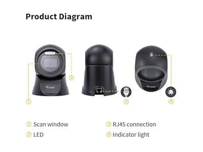 Equip Barcode Omni-Direktional Laser Kabel USB 1D2D schwarz