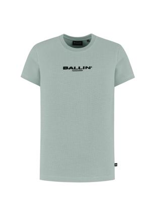 Ballin Amsterdam Waffle Embroidery T-Shirt Kids Groen - Maat 140 - Kleur: Groen | Soccerfanshop