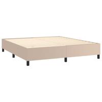 Boxspring met matras kunstleer cappuccinokleurig 180x200 cm - thumbnail