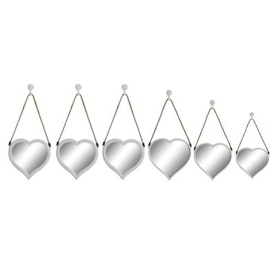 Set spiegels DKD Home Decor Scandi Kristal Wit Polypropyleen (26 x 3 x 26 cm) (2 Stuks) Set spiegels DKD Home Decor Scandi Kristal Wit Polypropyleen (26 x 3 x 26 cm) (2 Stuks)