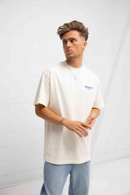 Equalité Societé T-Shirt Heren Gebroken Wit/Blauw - Maat XXS - Kleur: Gebroken WitBlauw | Soccerfanshop Equalité Societé T-Shirt Heren Gebroken Wit/Blauw - Maat XXS - Kleur: Gebroken WitBlauw | Soccerfanshop