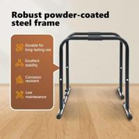 VidaXL Dip bar zwart 116 x 66 x 74,5 cm gepoedercoat staal - thumbnail