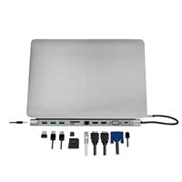 LogiLink UA0373 USB-C dockingstation Geschikt voor merk (dockingstation): Universeel USB-C Power Delivery, Geïntegreerde kaartlezer - thumbnail