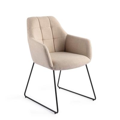 Jesper Home Eetkamerstoel 'Noto' Slide Black, kleur Overnight Oats