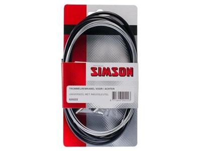 Simson trommelremkabelset compleet universeel zwart rvs