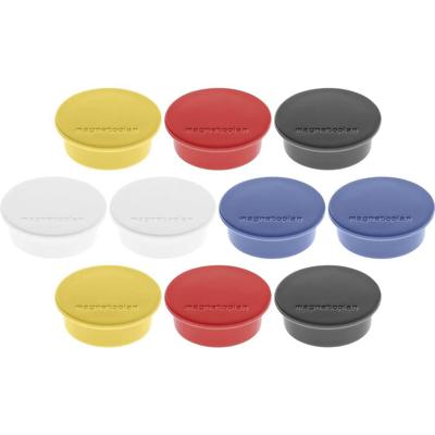 magnetoplan Magneet (Ø x h) 40 mm x 13 mm Rond Wit, Geel, Rood, Zwart, Blauw 10 stuk(s) 1662010