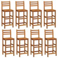 9-delige Tuinbarset massief acaciahout - thumbnail