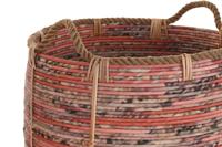 Mandenset DKD Home Decor Perzik Natuurlijk Boho 52 x 52 x 58 cm - thumbnail