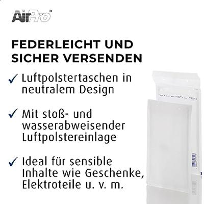 Bong Airpro luchtkussenenveloppen, ft 175 x 265 mm, met stripsluiting, doos van 100 stuks, wit