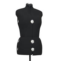 Paspop verstelbaar vrouw maat 40-46 M zwart - thumbnail