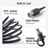 Cable Matters USB 3.0-kabel 1 m (USB 3-kabel, USB 3.0 A naar B-kabel) in zwart 1 meter - thumbnail