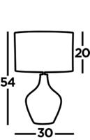 Searchlight Landelijke schemerlampTable 30cm mozaik met bruin - EU3847SM - thumbnail