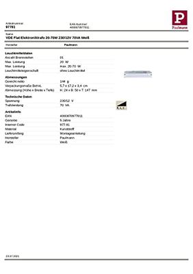 Paulmann 97781 Transformator