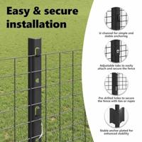 VidaXL Hek met paal grijs 1,2 x 10 m staal en pvc - thumbnail