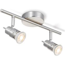 Home sweet home LED opbouwspot Cilindro 2 lichts ↔ 32 cm - mat staal Home sweet home LED opbouwspot Cilindro 2 lichts ↔ 32 cm - mat staal