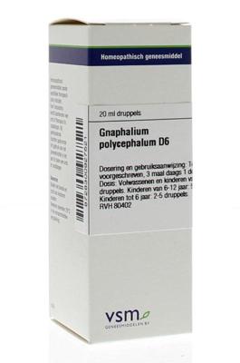 VSM Gnaphalium polycephal D6 20 Milliliter