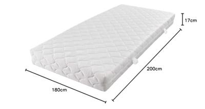 Matras met een wasbare hoes 200x180x17 cm - thumbnail