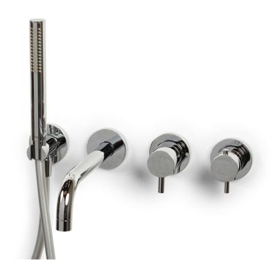 Badkraan Inbouw Bongio Squadra Thermostatisch 22 cm Uitloop met Handdoucheset en 2-Weg Omstel Chroom Bongio Badkraan Inbouw Bongio Squadra Thermostatisch 22 cm Uitloop met Handdoucheset en 2-Weg Omstel Chroom Bongio