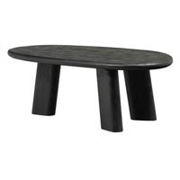 WOOOD Organische Salontafel 'Roundly' Mangohout, 110 x 60cm, kleur Walnoot - thumbnail