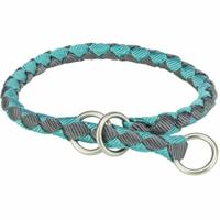 TRIXIE HALSBAND HOND CAVO HALFSLIP AQUA / GRAFIET GRIJS 39-45X1,2 CM - thumbnail