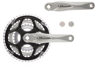 Miranda crankset alu zilver 22/32/42t vlak +0 mm