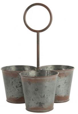 Bloempot drieling ro Jack zink-L23B23H30CM