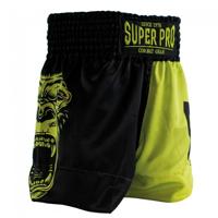 Super Pro boksbroek Gorilla junior polyester zwart/lime - thumbnail