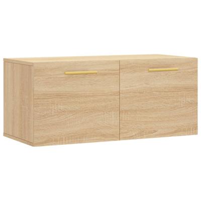 Wandkast 80x36,5x35 cm bewerkt hout sonoma eikenkleurig