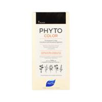 Phytocolor Permanente Haarkleuring 1 Zwart Intens en Natuurlijke Kleur - thumbnail
