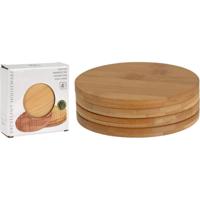 Onderzetterset bamboe 4-delig Ø11,5cm - thumbnail