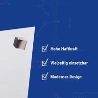 Maul neodymium kubusmagneet, ft 10 x 10 x 10 mm, zilver, blister van 10 stuks - thumbnail