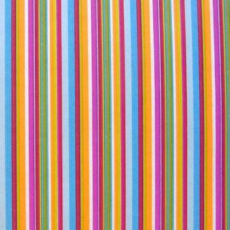 Cadeaupapier - Geschenkpapier - Colored lines neon on white ribbed 70 cm