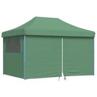Partytent inklapbaar pop-up met 4 zijwanden groen - thumbnail