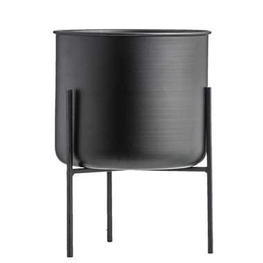 Bloempot op pootjes Niek - zwart - 18/26xØ17,5 cm