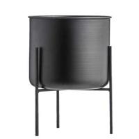 Bloempot op pootjes Niek - zwart - 18/26xØ17,5 cm - thumbnail