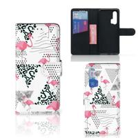 Honor 20 Pro | Telefoonhoesje | Met pasjeshouder | Flamingo Triangle - thumbnail