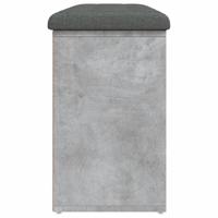 Schoenenbank 102x32x50 cm bewerkt hout betongrijs - thumbnail