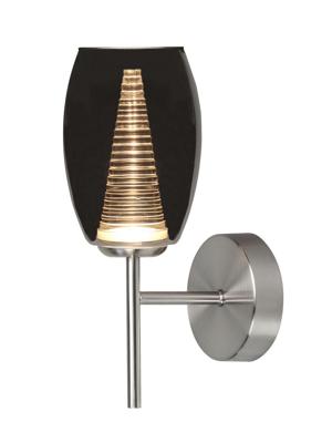 Highlight WandlampNebula nikkel met smoke glas - W3433.19