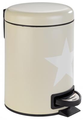 Wenko Pedaalemmer Stella 3 Liter 17 X 22,5 X 25 Cm Staal Crème