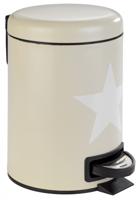 Wenko Pedaalemmer Stella 3 Liter 17 X 22,5 X 25 Cm Staal Crème - thumbnail