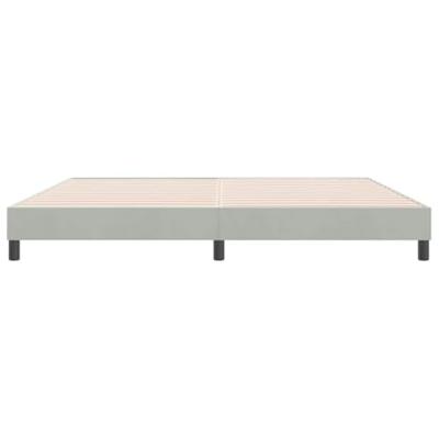 Bed boxspring zonder matras 180x220 cm fluweel lichtgrijs Bed boxspring zonder matras 180x220 cm fluweel lichtgrijs