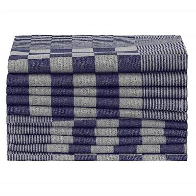 VidaXL Keukendoeken 50 st 50x70 cm katoen blauw en wit