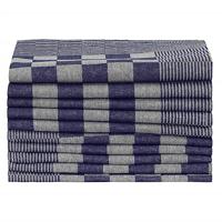 VidaXL Keukendoeken 50 st 50x70 cm katoen blauw en wit - thumbnail