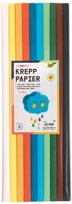 Crepepapier folia 50x200cm 10 rollen basiskleuren | 10 stuks