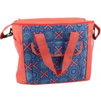 Gerimport koeltas 36 x 23 x 31 cm 20 liter polyester rood/blauw - thumbnail